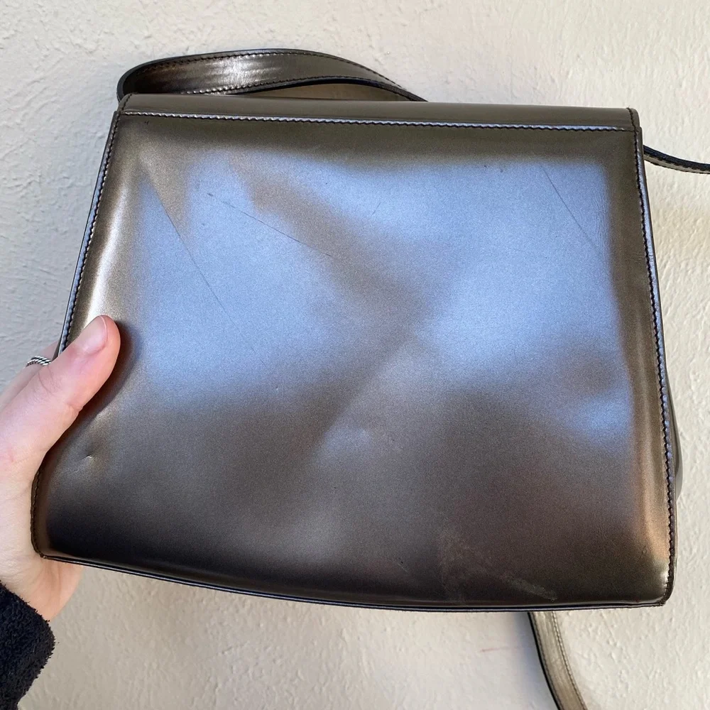 Salvatore Ferragamo beautiful vintage bronze purse satchel crossbody